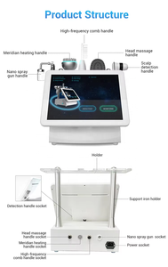 Terapia Microcorrente Cuidados Do Folículo Do Cabelo Cabeça Massagem Do Couro cabeludo Análise De Saúde Máquina De Rebrota Do Cabelo Massageador Do Couro cabeludo - Product Image 6