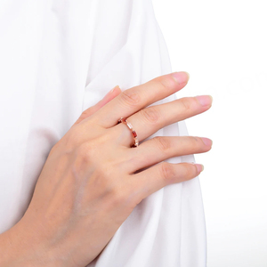 Anillo de Granate Natural en Forma de Baguette, Anillo de Eternidad de Granate, Plata 925, Topacio Blanco, Anillo de Compromiso Apilable, Joyería de Boda - Product Image 4