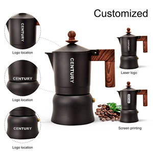 3/6 tazas Cafetera italiana de aluminio Mini Espresso <span class=keywords><strong>Cafetería</strong></span> Cafetera portátil Express <span class=keywords><strong>Moka</strong></span> Pot - Product Image 4