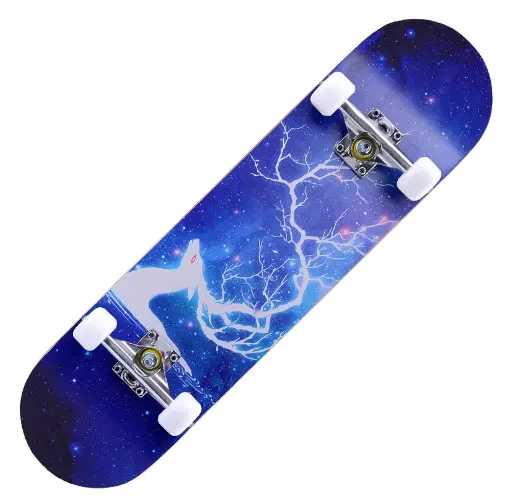 Hot Sale Customized Skateboard from China Kids Fitness Equipment with Colorful PU Maple and Wood Wheels