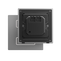 Pour la maison intelligente haut de gamme hôtel UK Standard interrupteur intelligent KNX interrupteur d'éclairage mural aluminium blanc gris couleur panneau métallique DC 24V