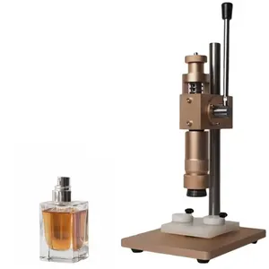 Dupla utilização manual perfume capper tampa bloqueio aferidor pulverizador colar metal vidro garrafa imprensa friso máquina