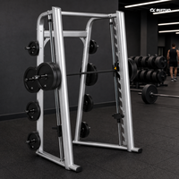 Machine Smith Commerciale Réglable en Acier, Équipement d'Entraînement Multifonctionnel pour Haltères, Idéal pour la Musculation en Salle de Sport
