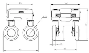 Base de robot à direction à 4 roues industrielle, grand espace interne pour la patrouille, la recherche et les applications de robots spéciaux - Product Image 2