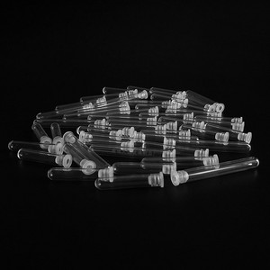 Tubes à essai en verre de laboratoire Tianjing 6x30/40/50mm avec bouchons pour la fermentation et le stockage d'échantillons - Product Image 1