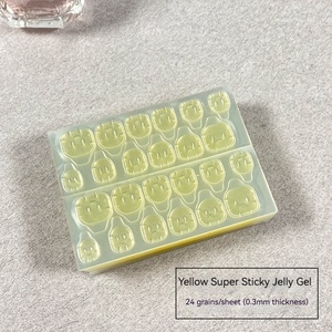 50 autocollants rectangulaires souples double face en gelée de 0,3 mm pour ongles à presser - Product Image 2