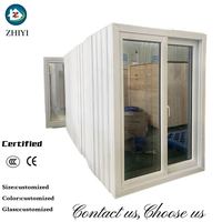 Fenêtre coulissante en PVC résistant aux chocs, couleur noire, système haute performance pour les fournisseurs de matériaux de construction