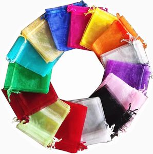 50 à 100 sacs cadeaux en organza transparent avec cordon de serrage, pochettes à bijoux, sacs cadeaux pour mariage, fête, Noël, petits sacs cadeaux en maille - Product Image 1