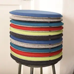 Germany wholesale premium universal padded washable colorful non slip round foam felt chair cushion seat pad
