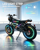 Vélo électrique haut de gamme 80 km/h, ultra-résistant 45 Ah, système d'éclairage LED et tableau de bord intelligent grand écran