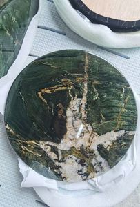 Tuile en pierre de luxe verte polie d'Amazone de dessus de <span class=keywords><strong>table</strong></span> pour la décoration de mur - Product Image 4