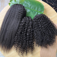 Extensions de cheveux naturels en queue de cheval avec clip, 100 grammes, couleur naturelle, pour femmes