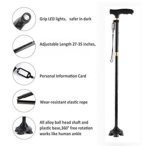 ポータブルメディック折りたたみ式高齢者向け高級伸縮式アルミ製折りたたみ杖、おしゃれな護身用アクセサリー、ハイキング用 - Product Image 6