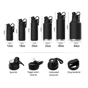 Customized logo Waterbottle Flask Bulk Insulated Stainless Steel Sport Water <b>Bottle</b> with <b>Straw</b> - Product Image 6