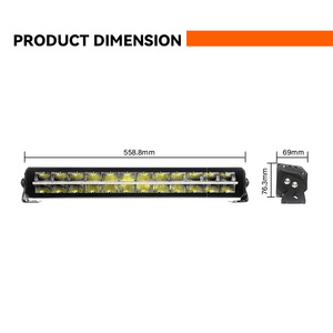 Thanh đèn <span class=keywords><strong>LED</strong></span> 22 inch 24V hai màu, đèn định vị màu hổ phách, thanh đèn <span class=keywords><strong>LED</strong></span> 12/32/42 inch dành cho xe tải địa hình 4x4 - Product Image 5