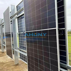 Vertikales Bifaziales Solarzaun-Panel-Kit für Garten, Hinterhofbewässerung, Teich, Geflügelfarm, netzunabhängige Solarstromerzeugung - Product Image 4