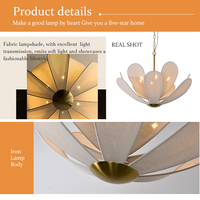 Haute Qualité Lotus Fleur Forme Tissu Moderne Lustre Plafonnier pour Restaurant Chambre Led Pendentif Lumières