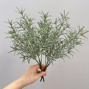 Plante décorative d'intérieur artificielle Meng Jie, romarin vert à 7 têtes, Hedyotis Diffusa - Product Image 1