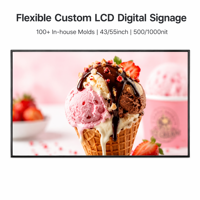 Pantalla LCD de 55 Pulgadas con Menú Publicitario 4K de Cero Distancia, Personalizable, Software CMS Gratuito, para Señalización Digital en Interiores