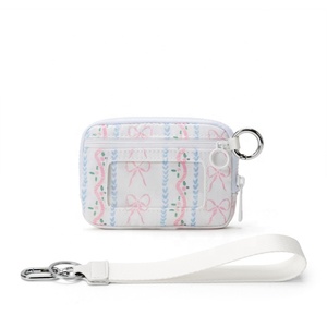Portachiavi <span class=keywords><strong>con</strong></span> Stampa Ciliegie e Fragole, Mini Porta Carte <span class=keywords><strong>con</strong></span> Finestra ID, Portamonete da Polso, <span class=keywords><strong>Pochette</strong></span> <span class=keywords><strong>con</strong></span> Cerniera - Product Image 4