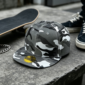 Casquette <span class=keywords><strong>Snapback</strong></span> Simple Camouflage Printemps-Automne à Visière Plate pour Hommes et Femmes, Style Baseball Street Hip Hop - Product Image 1