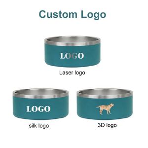 Kişiselleştirilmiş 42oz paslanmaz çelik yalıtımlı evcil hayvan kaseleri kauçuk alt 18oz/32oz/42oz/64oz/100oz yalıtımlı evcil hayvan besleme kasesi - Product Image 4