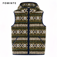 Gilet polaire pour femme, imprimé aztèque vintage, en polaire polaire épaisse, chaud pour l'hiver, avec capuche en sherpa, gilet de mode, en stock