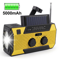Radio Meteorológica AM FM de 5000 mAh con Carga Rápida, Alarma SOS, Luz de Lectura, Material Plástico, Calidad Confiable