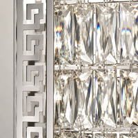 Lustre LED conique en cristal à plusieurs niveaux, sur mesure, de luxe, réglable en hauteur, pour hall d'hôtel, villa, escalier, plafond haut