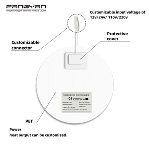Miễn Phí Mẫu 12V 110V 220V Không Thấm Nước Tự Dính Pet Phòng Tắm Gương <span class=keywords><strong>Defogger</strong></span> Nóng Chống Sương Mù Phim Demister Pad - Product Image 5
