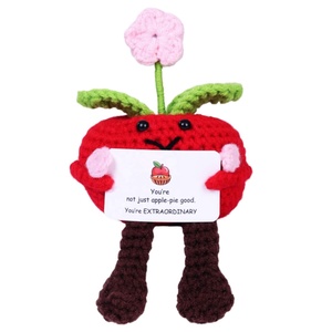 Cadeau Pomme Positive au Crochet Fait Main – Cadeau d'Encouragement pour Amis, Cadeaux Uniques pour Fêtes de Fin d'Année et Anniversaires, Présent Inspirant - Product Image 1