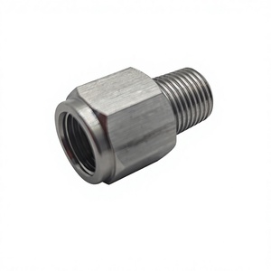 Adaptador de Rosca de 1/8" NPT Macho a M10x1.0 Hembra, Acero Inoxidable 304, Mecanizado por CNC, para Manómetros de Presión de Aceite - Product Image 4