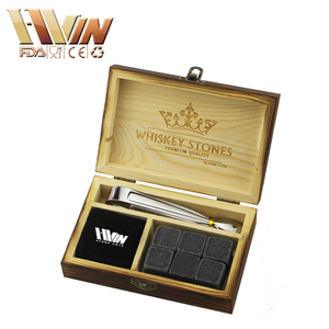 piedras con 1 bolsa de terciopelo <span class=keywords><strong>y</strong></span> 1 Tong en caja de madera como un regalo para los hombres whisky amantes - Product Image 2