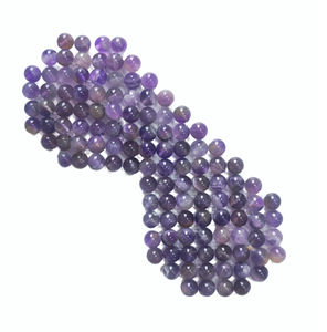 Natural Purple Round Beaded Crystal Amethyst Jade Cooling Stone Eye Mask Small eye Relaxation Massage Tool for Home SPA Skincare - Product Image 1