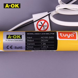 A OK <strong>Motor</strong> AM25-1.2/30-MEL-P-W Tuya Wifi App Motorized Roller Blinds Shutter Shade <strong>Tubular</strong> <strong>Motor</strong> 25mm A-OK <strong>Motor</strong> - Product Image 2