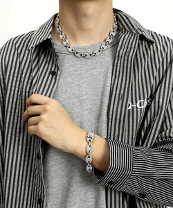 Bijoux Rock Hip Hop 13MM <span class=keywords><strong>en</strong></span> alliage à breloque, <span class=keywords><strong>en</strong></span> grains <span class=keywords><strong>de</strong></span> <span class=keywords><strong>café</strong></span> glacé, plein strass, Miami, bordure, chaîne cubaine, collier pour hommes - Product Image 4