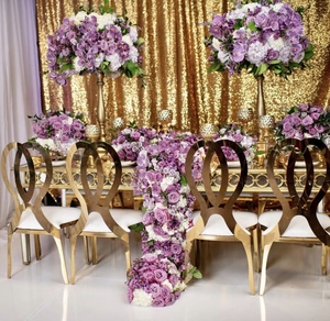 Luxury Hotel Events Furniture <strong>White</strong> Glass Top Stainless Steel Wedding Square Rectangle <strong>Dining</strong> <strong>Table</strong> - Product Image 3