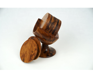 Posavasos de madera de Burl auténticos, decoración de mesa circular rústica hecha a mano, ideal para mesas de café y comedor de la India - Product Image 6