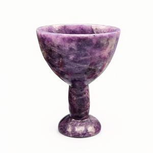 Hermosa copa de martini con piedras preciosas de lepidolita - SOLO 1 PIEZA - Product Image 2