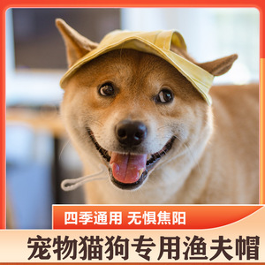Sombrero parasol para perros y gatos, sombrero antiestrés, antideslizante, con orejas expuestas, sombrero de pescador con hebilla de cuerda ajustable, suministros para mascotas - Product Image 5
