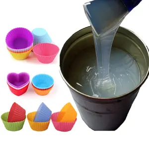 Platine silicone Supplémentaires guéri Translucide RTV-2 liquide silicone pour gâteau moules faire