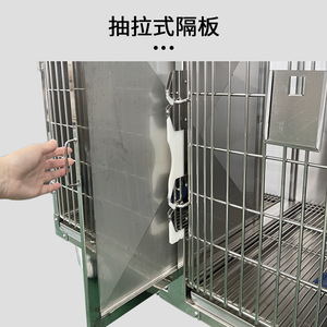 Cage pour chien en acier inoxydable 304, grande combinaison avec chauffage, pour clinique vétérinaire et pension pour animaux - Product Image 1