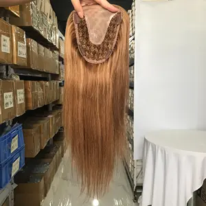 top quality mono lace fish net hair piece integration women 100% virgin human hair integration topper system human hair topper