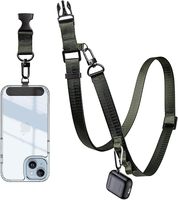 Cordon de téléphone détachable, sangle réglable pour le cou et bandoulière, mains libres, anti-perte, attache multifonctionnelle pour la plupart des smartphones