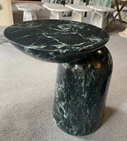 Tabouret et table d'appoint design créatif en marbre véritable Calacatta, sur mesure, pour salon de villa, livraison directe d'usine