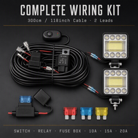 Kit de câblage pour barre LED avec relais, fusible et interrupteur pour camions, SUV, VTT, UTV, véhicules tout-terrain et bateaux