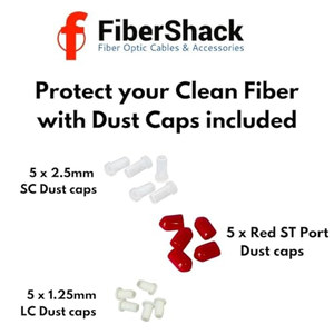 Boîte de nettoyage de câbles à fibres optiques OEM ODM Fibershack, lot de 3, nettoie les connecteurs de câbles à fibres optiques SC LC, inclut des capuchons anti-poussière pour - Product Image 4