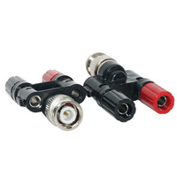 Adaptateur de connecteur audio RF coaxial BNC mâle vers double prise banane femelle 4 mm avec bornes de liaison