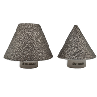 Nouveau foret à aléser diamant cône pointu plat conique bord de pierre chanfreinage tête de meulage accessoire pour outils électriques