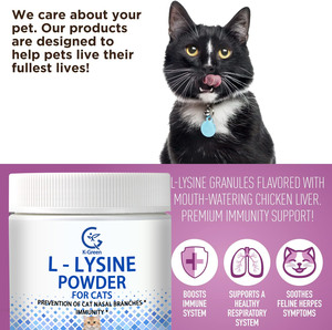 L-<span class=keywords><strong>Lysine</strong></span> <span class=keywords><strong>pour</strong></span> chats supplément <span class=keywords><strong>en</strong></span> <span class=keywords><strong>poudre</strong></span> granules <span class=keywords><strong>pour</strong></span> <span class=keywords><strong>chat</strong></span> froid, soulagement des allergies chats et chatons de tous âges - Product Image 4